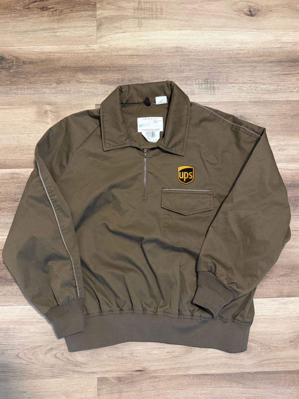 UPS Twinhill Jacket Men XL 1/4 Zip Delivery Employee Uniform Bomber
